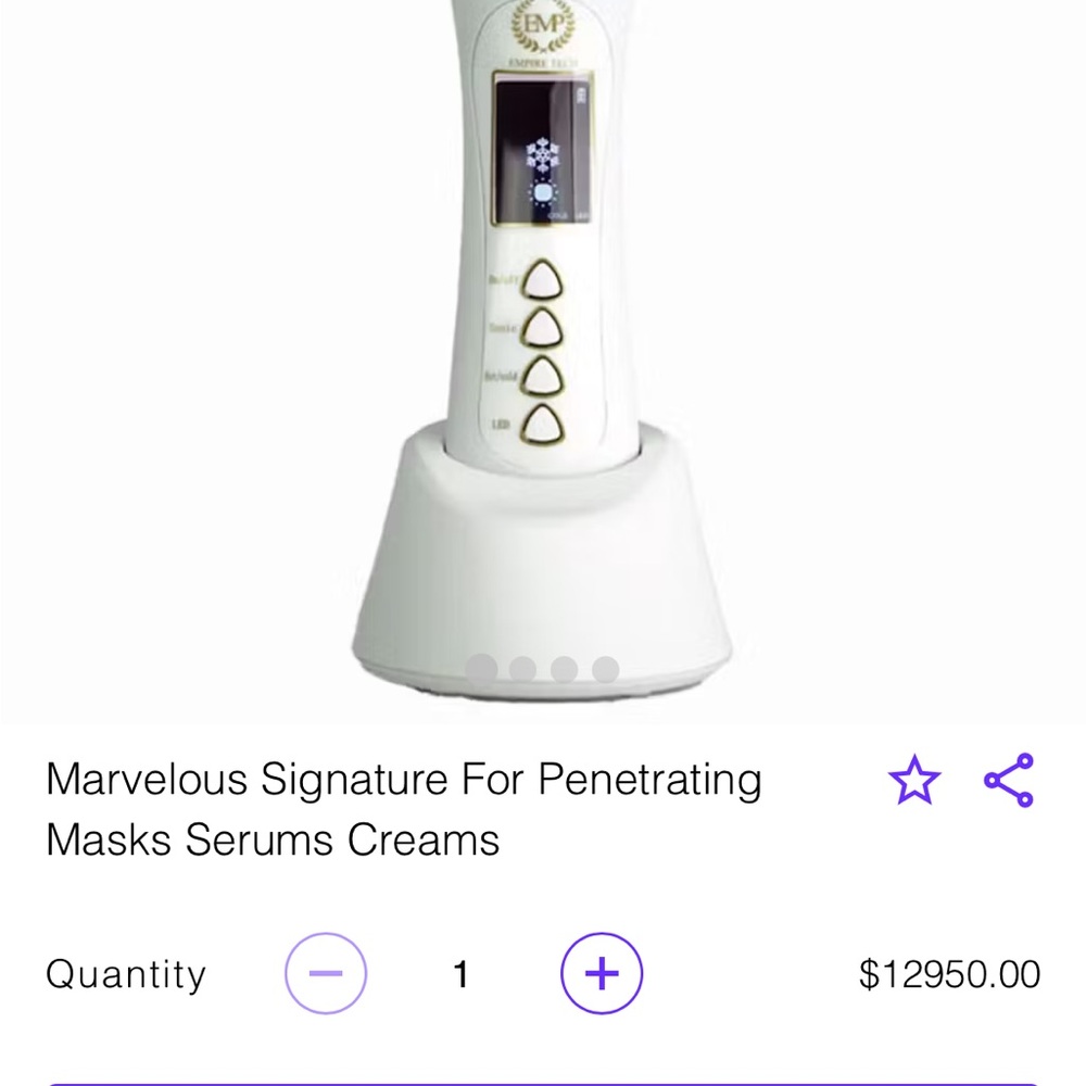 White EMF Beauty Device NIB